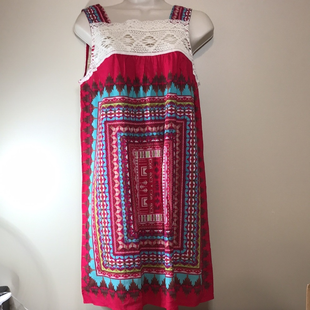 ❣️ As U Wish ❣️…Women’s Medium…Dress with Crocheted Top of Dress!Sleeveless!